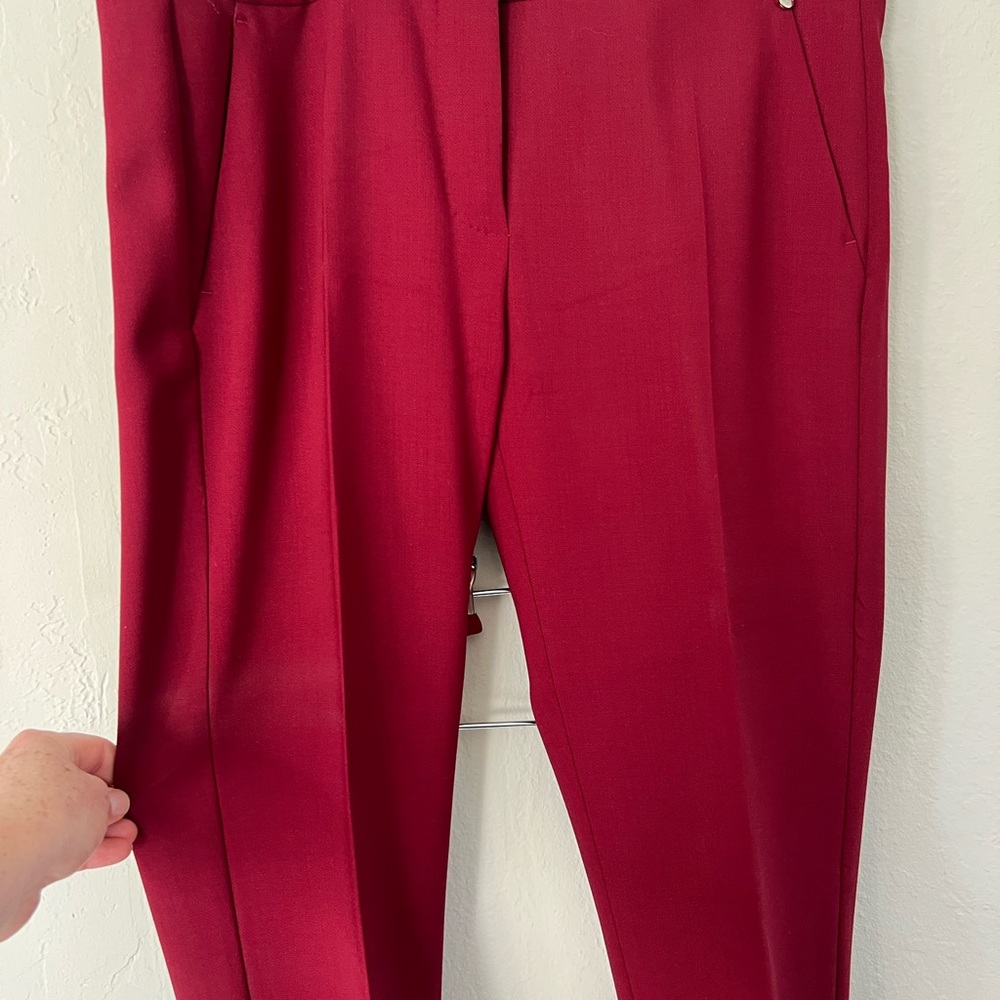 MaxMara wool Elegant Red Trousers